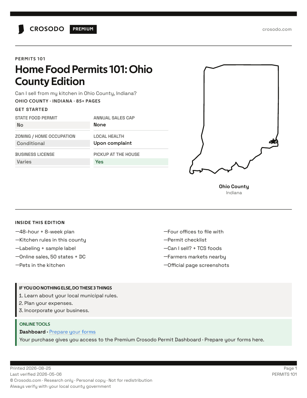Permit Guide 101 cover for Ohio County