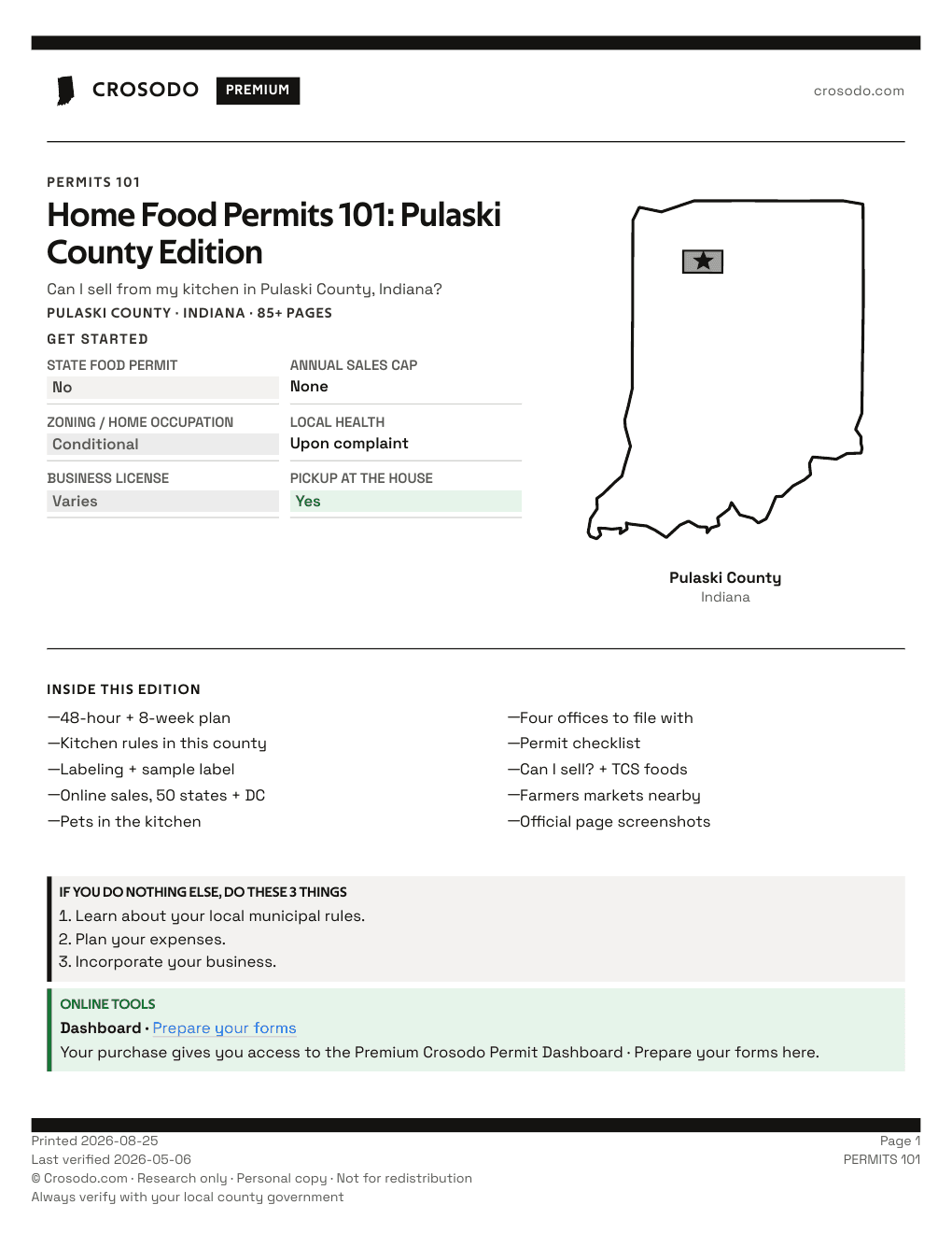 Permit Guide 101 cover for Pulaski County