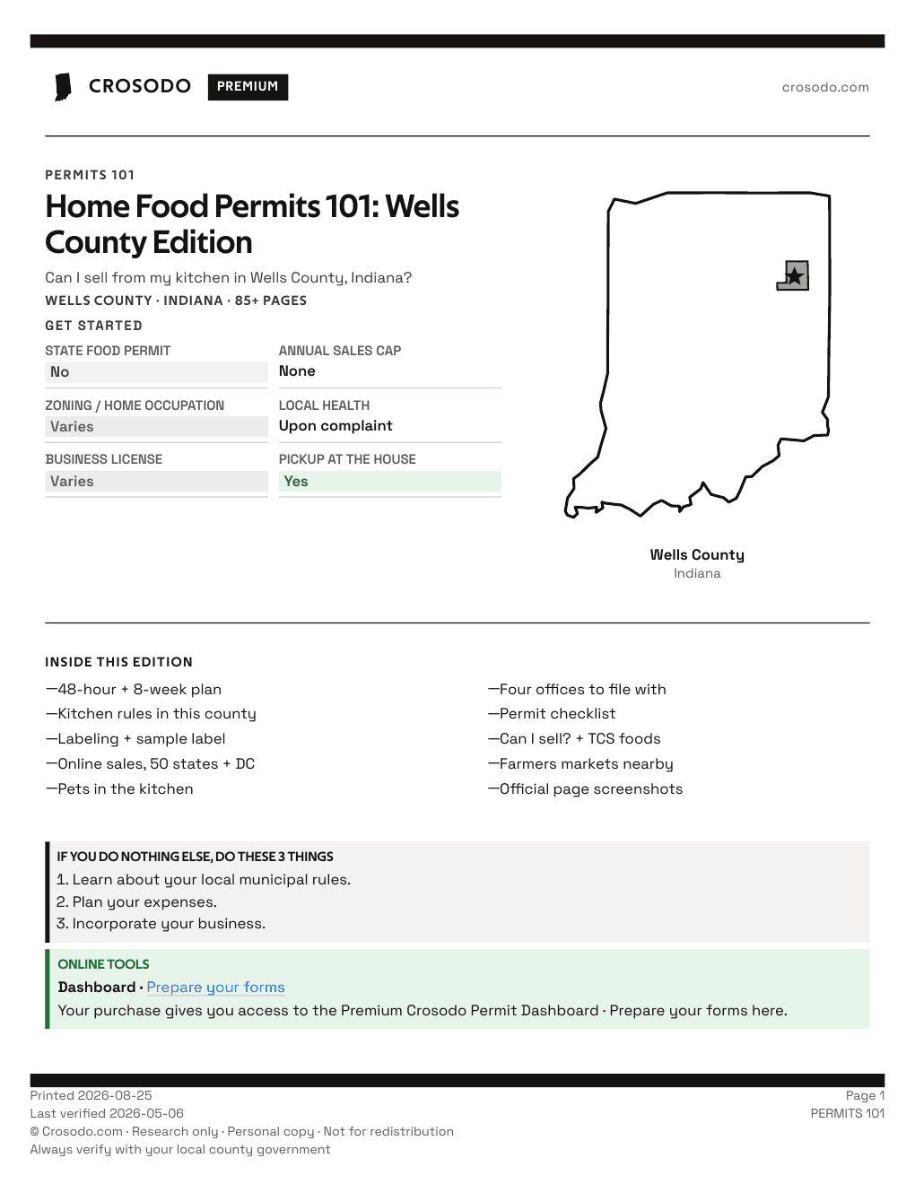 Permit Guide 101 cover for Wells County