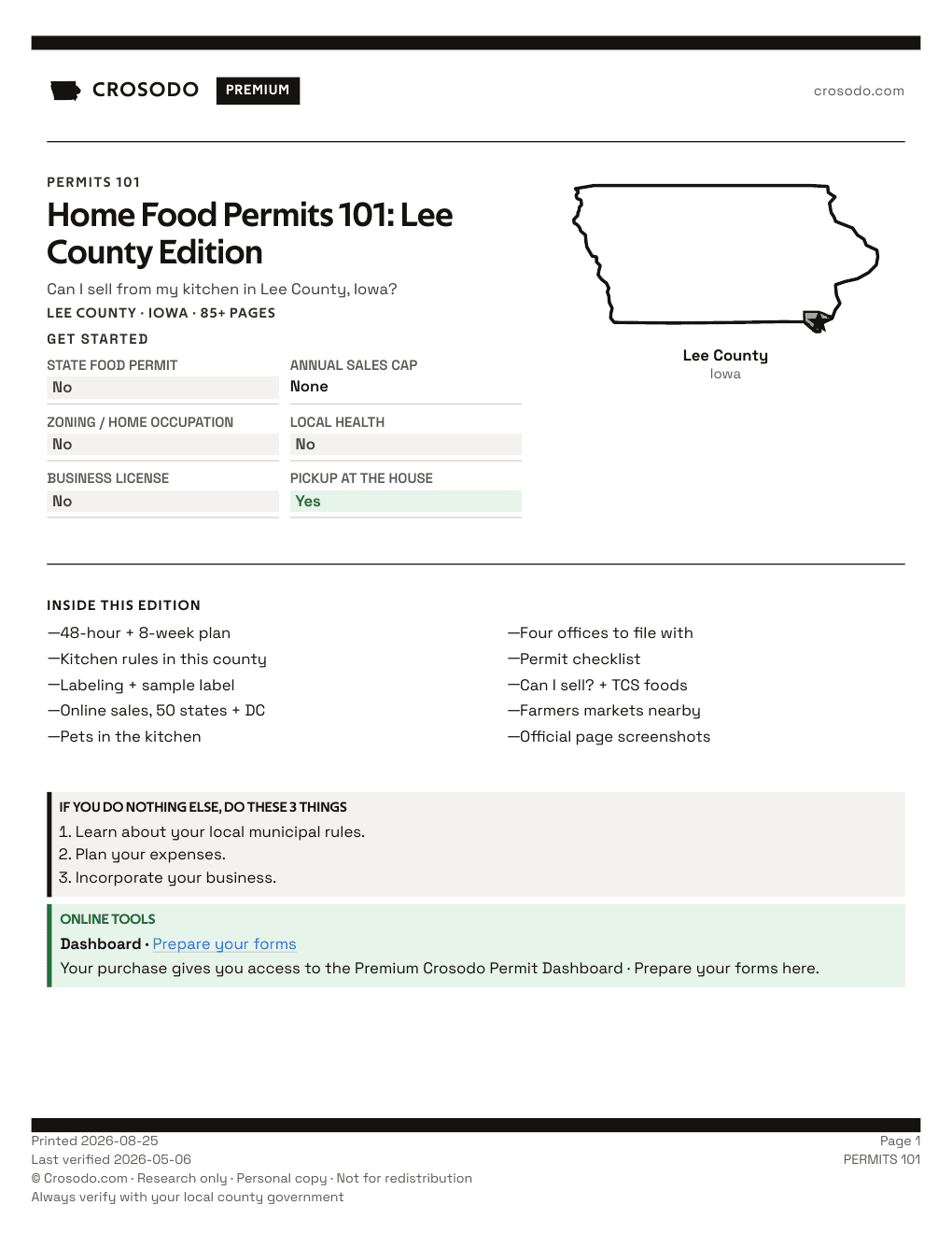 Permit Guide 101 cover for Lee County