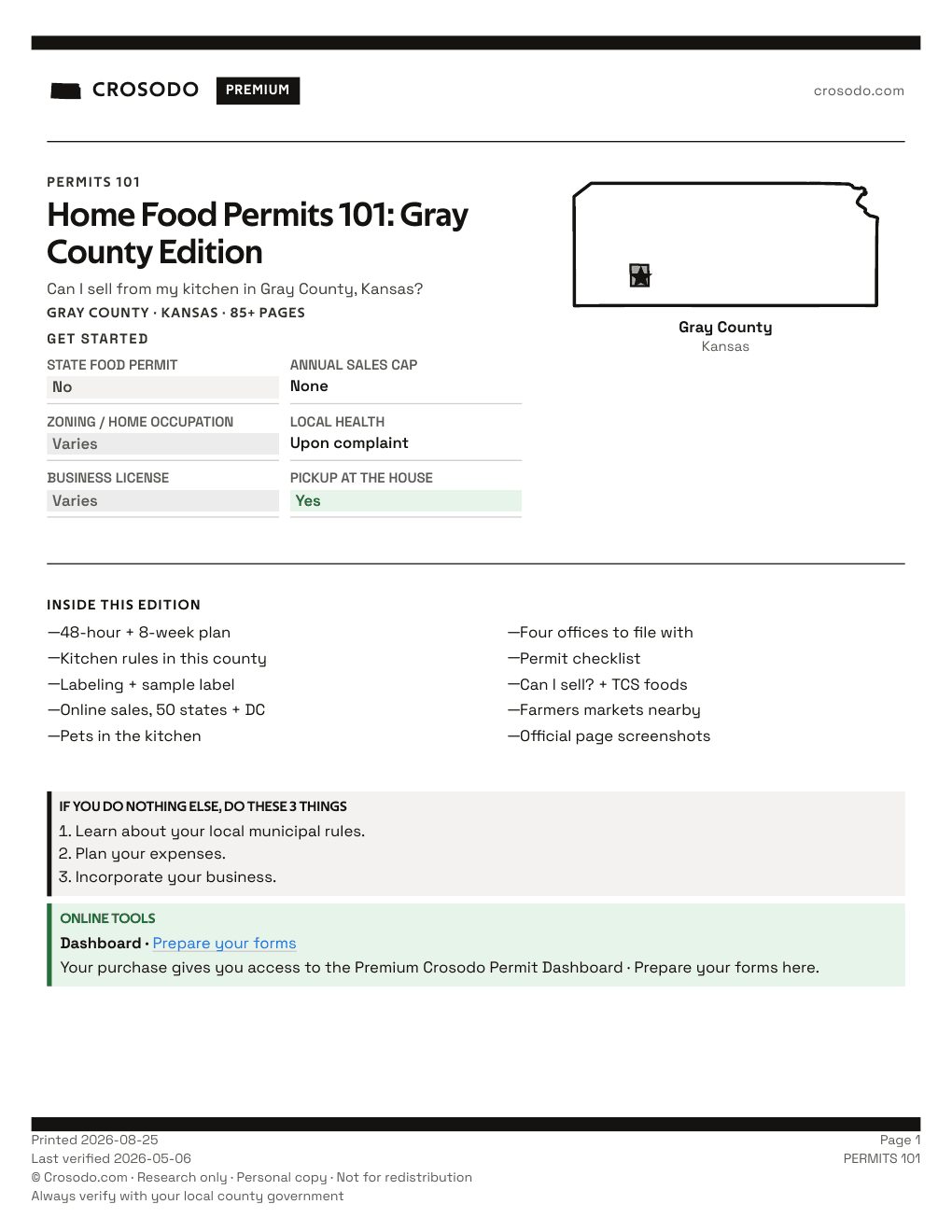 Permit Guide 101 cover for Gray County