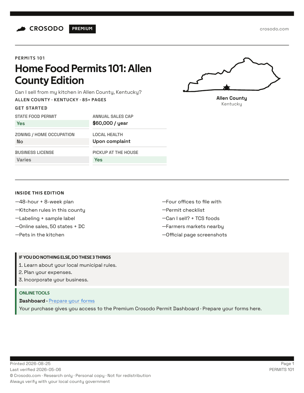 Permit Guide 101 cover for Allen County