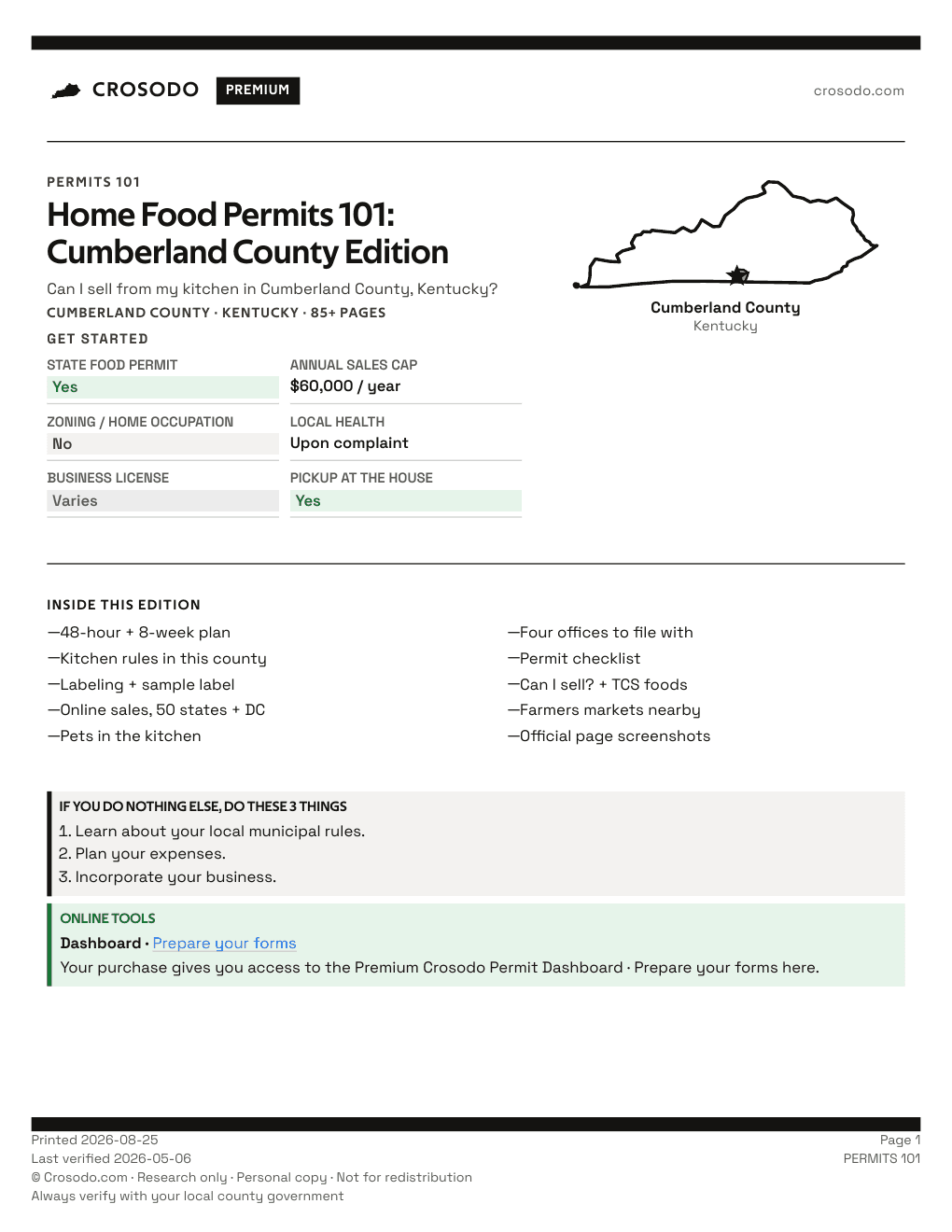 Permit Guide 101 cover for Cumberland County