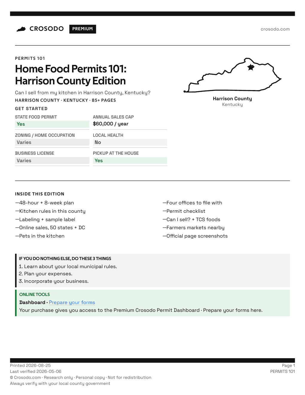 Permit Guide 101 cover for Harrison County