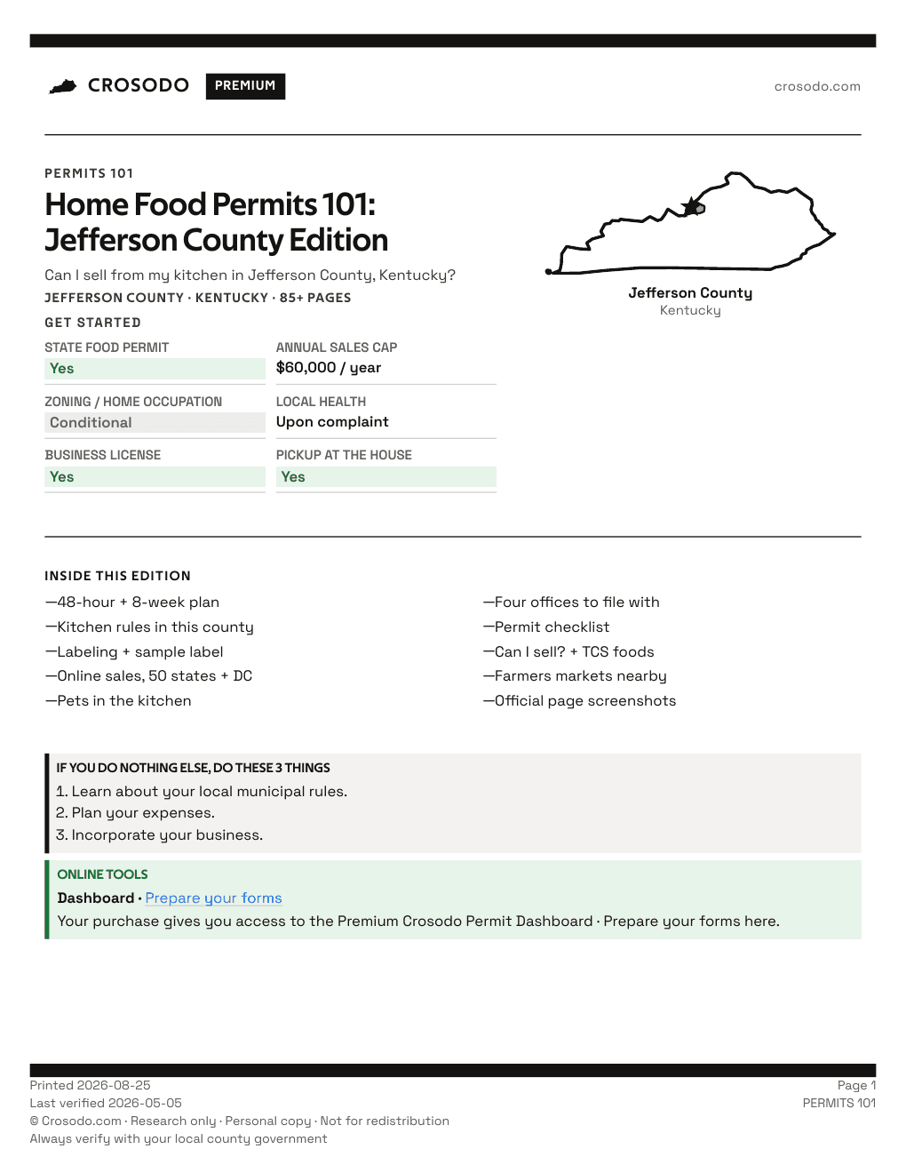 Permit Guide 101 cover for Jefferson County