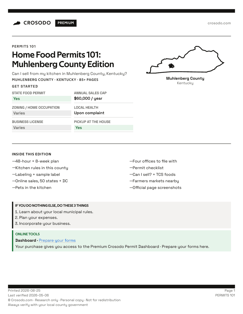 Permit Guide 101 cover for Muhlenberg County