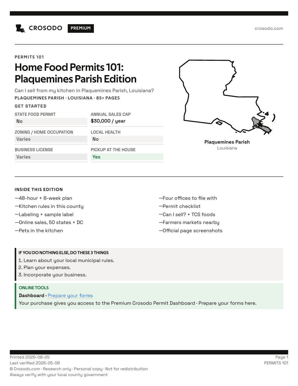 Permit Guide 101 cover for Plaquemines Parish
