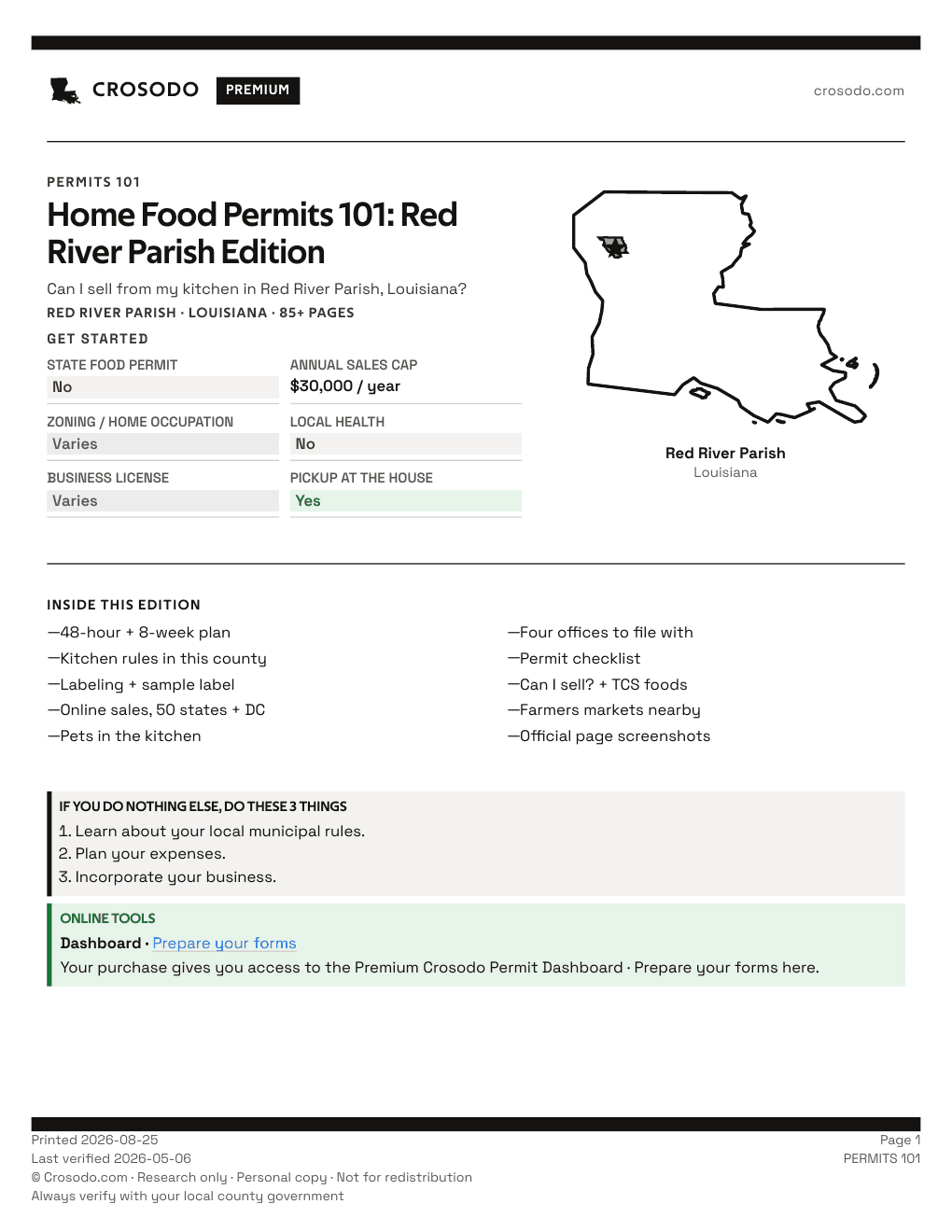 Permit Guide 101 cover for Red River Parish