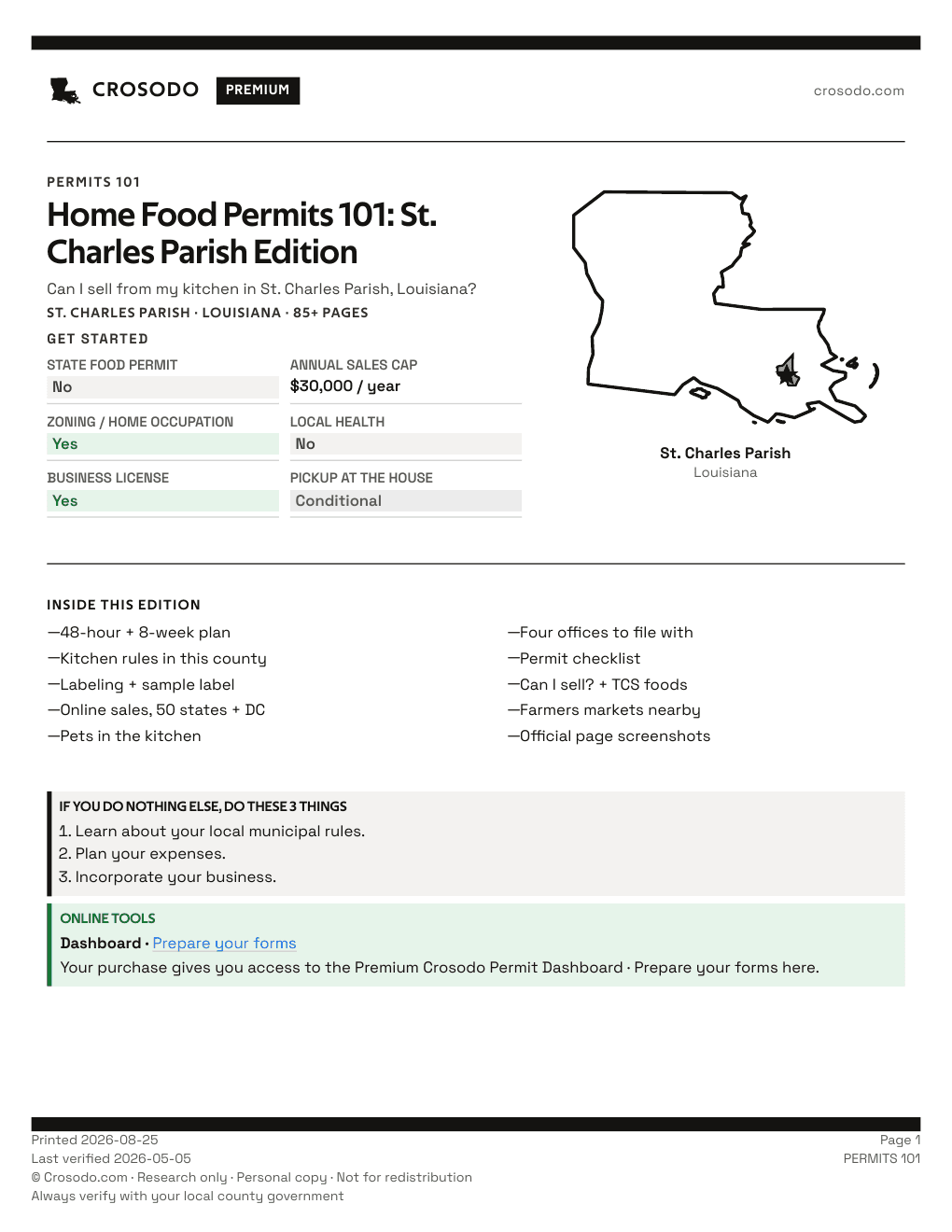 Permit Guide 101 cover for St. Charles Parish