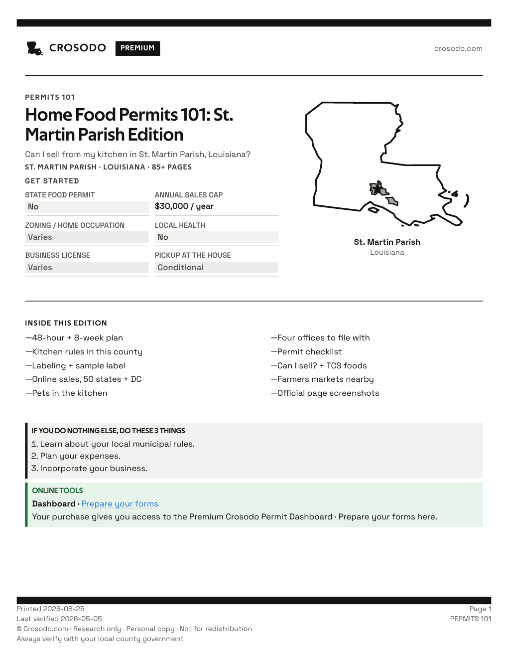 Permit Guide 101 cover for St. Martin Parish