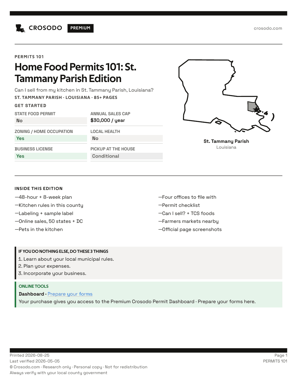 Permit Guide 101 cover for St. Tammany Parish