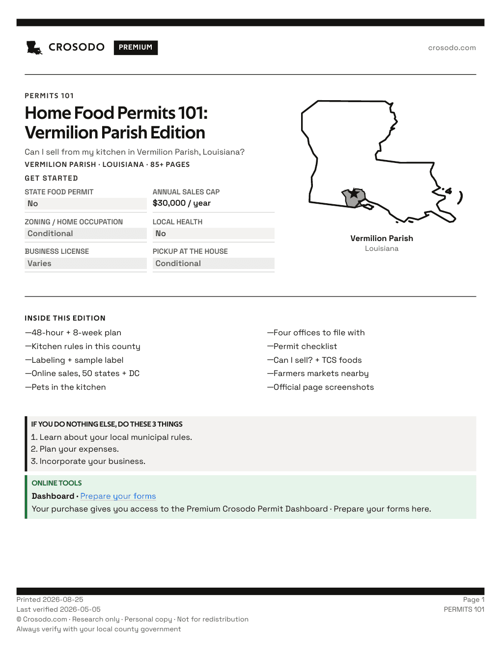 Permit Guide 101 cover for Vermilion Parish