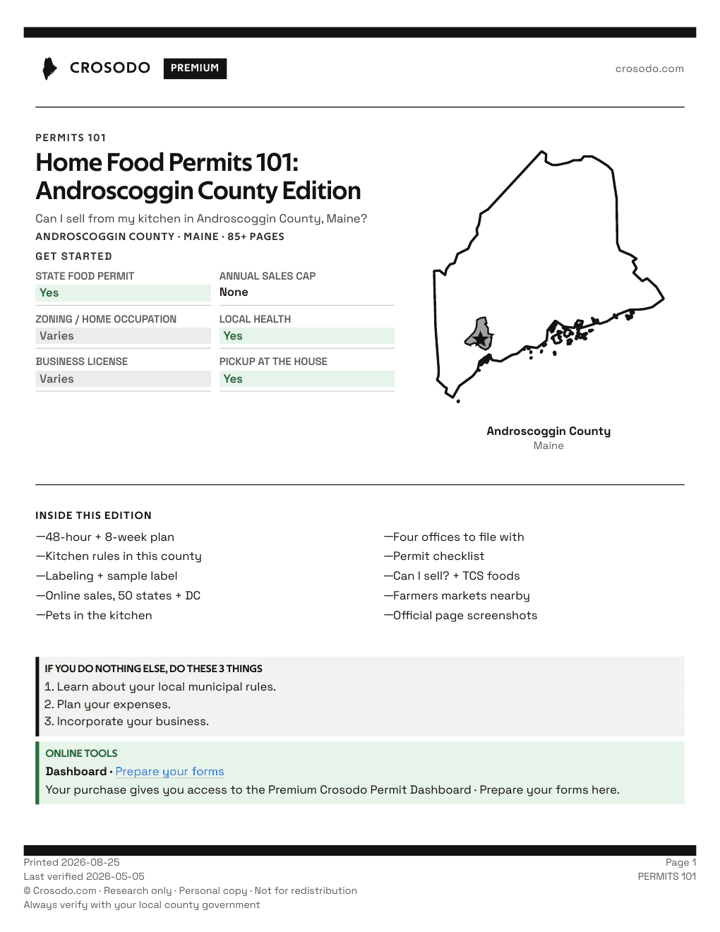 Permit Guide 101 cover for Androscoggin County
