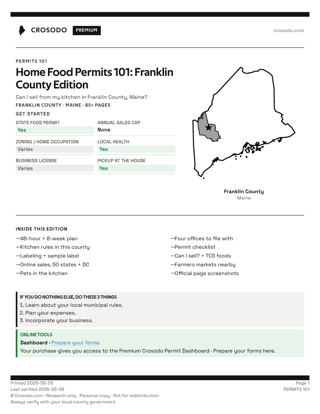 Permit Guide 101 cover for Franklin County
