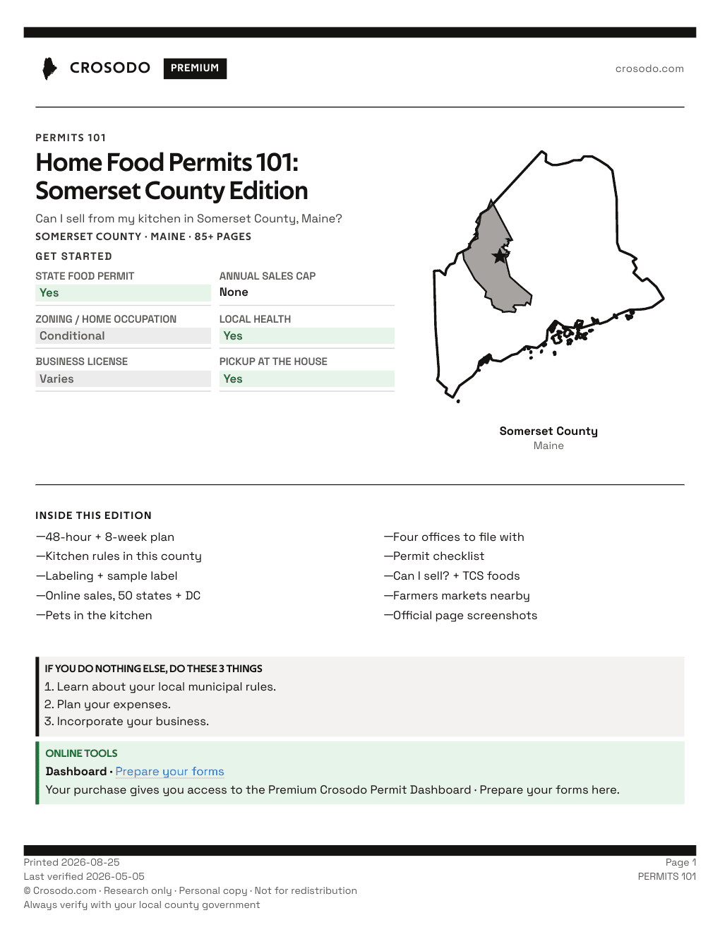 Permit Guide 101 cover for Somerset County