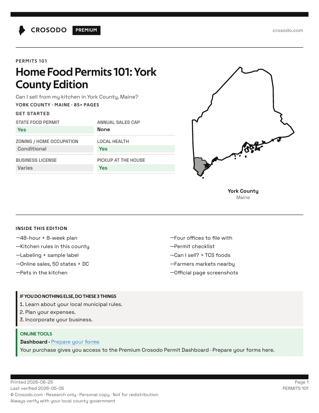 Permit Guide 101 cover for York County