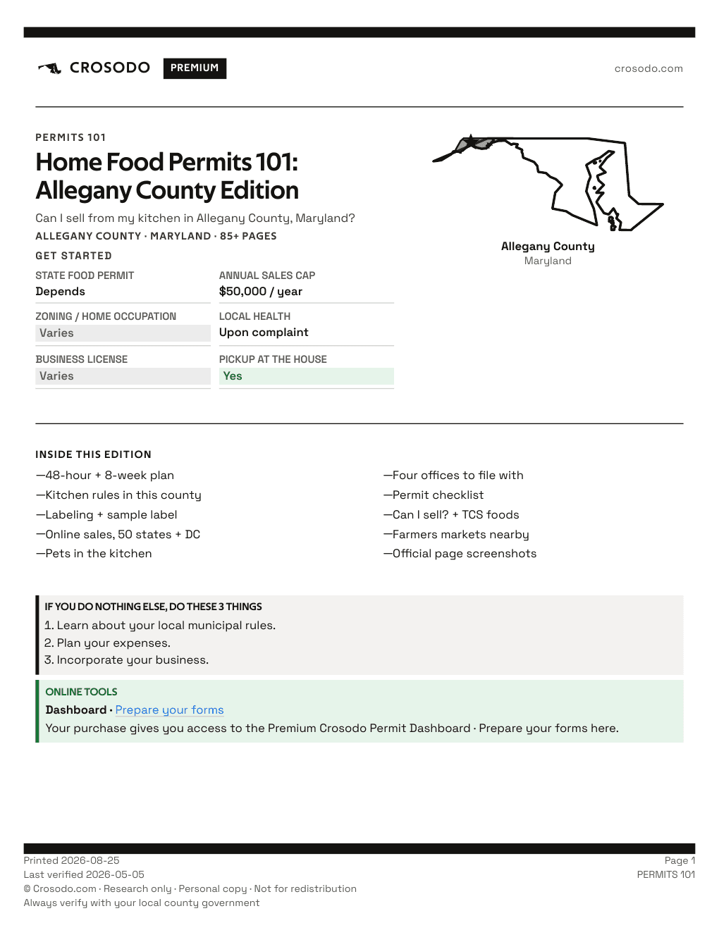 Permit Guide 101 cover for Allegany County