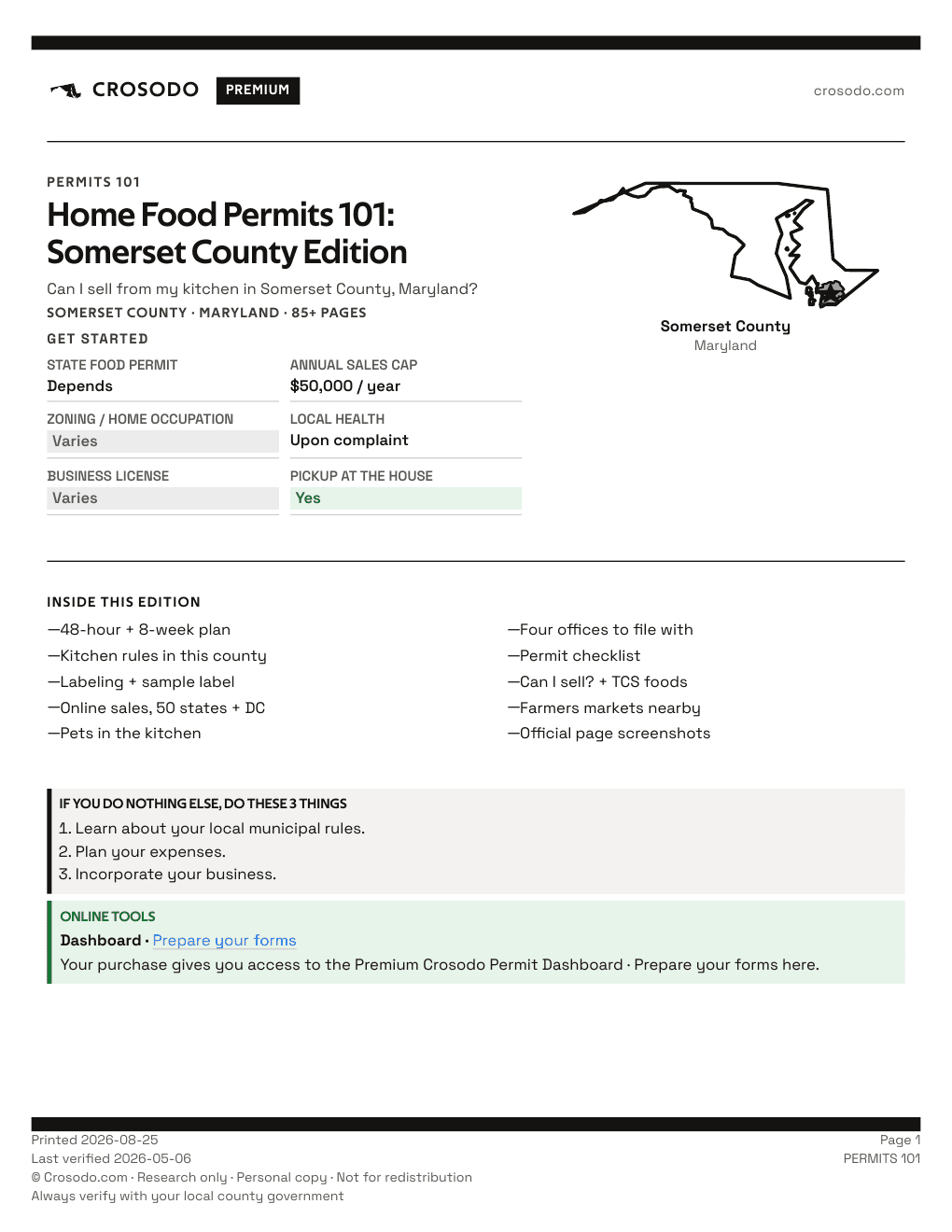 Permit Guide cover for Somerset County