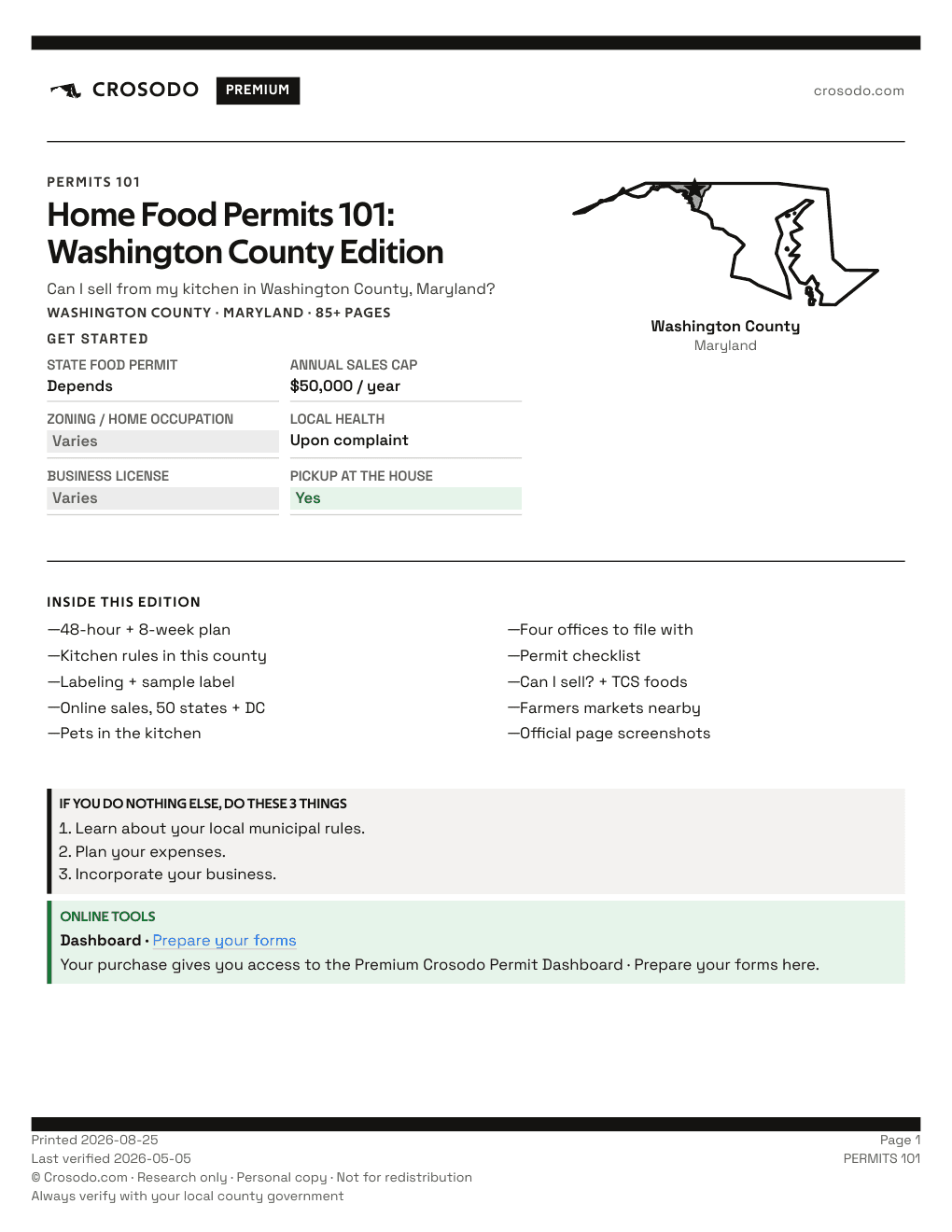 Permit Guide 101 cover for Washington County