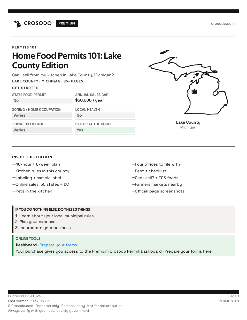 Permit Guide 101 cover for Lake County