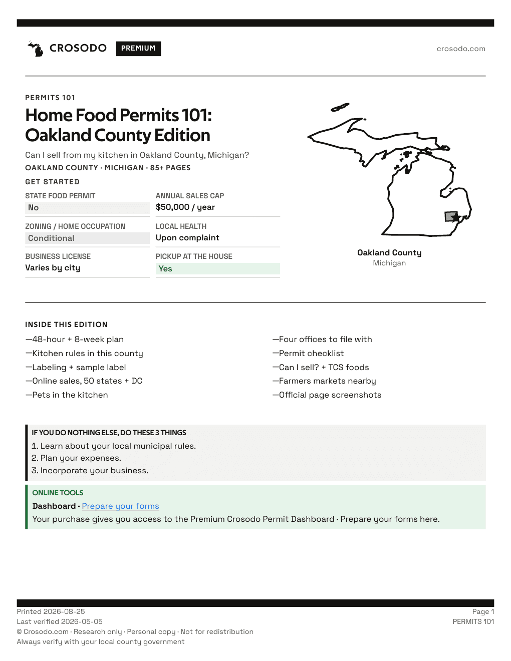 Permit Guide 101 cover for Oakland County