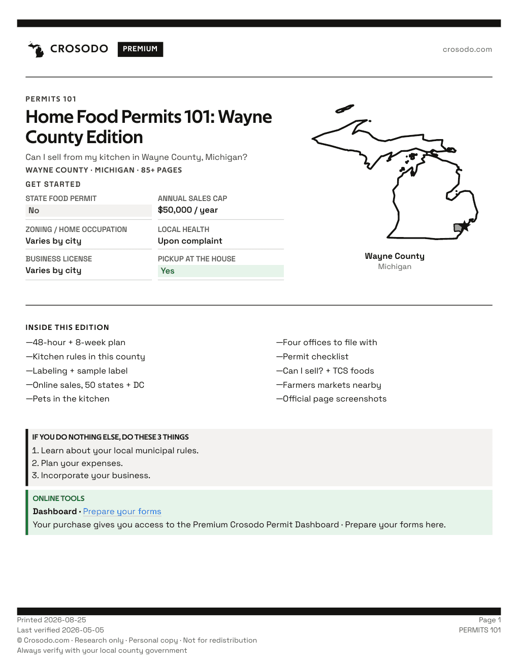 Permit Guide 101 cover for Wayne County