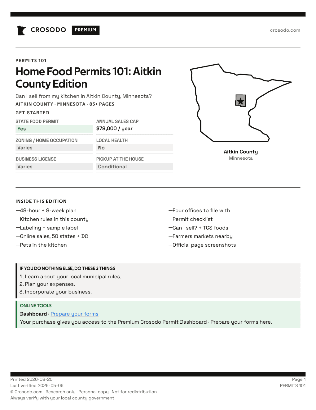 Permit Guide cover for Aitkin County