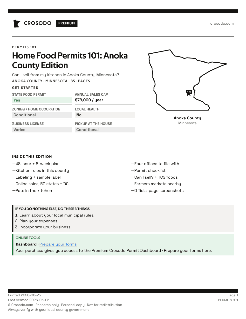 Permit Guide 101 cover for Anoka County