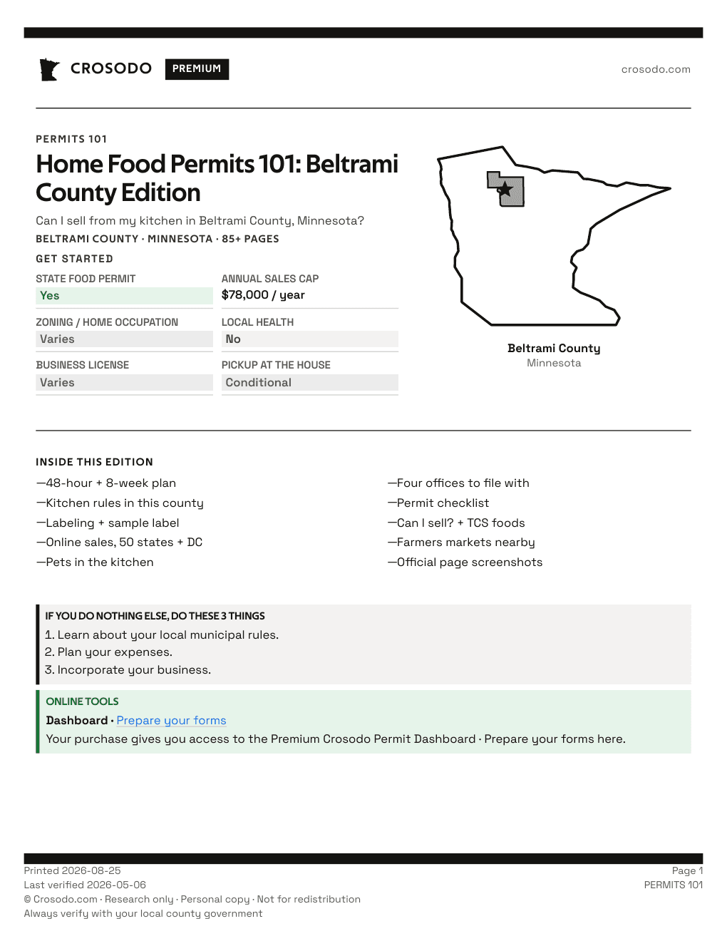 Permit Guide 101 cover for Beltrami County
