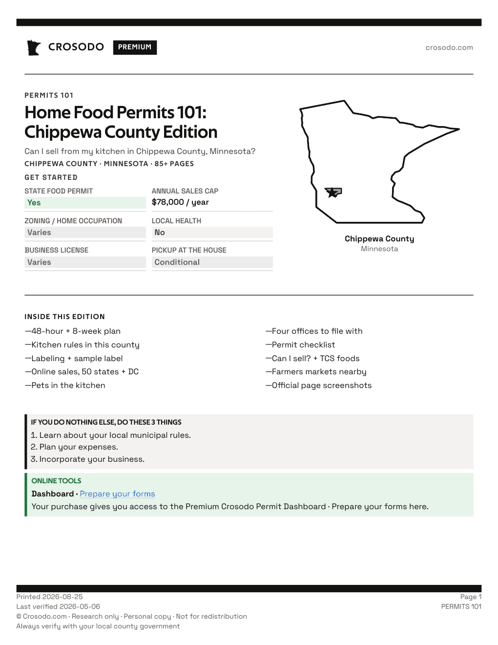 Permit Guide 101 cover for Chippewa County