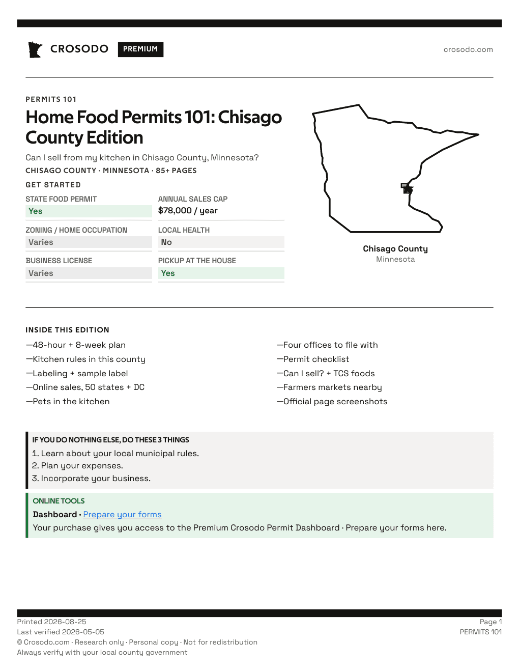 Permit Guide 101 cover for Chisago County