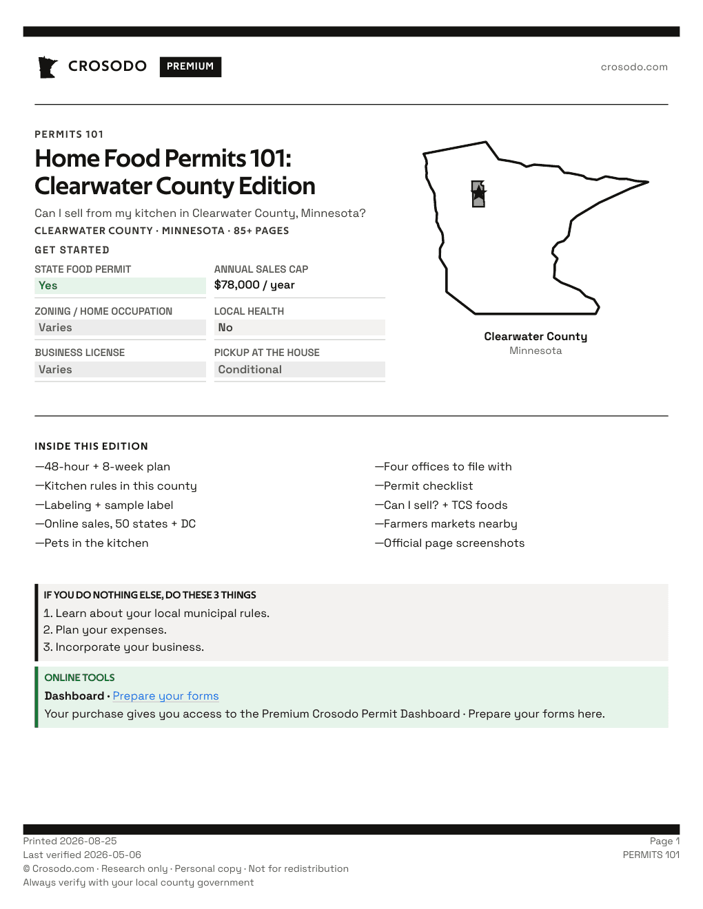 Permit Guide cover for Clearwater County