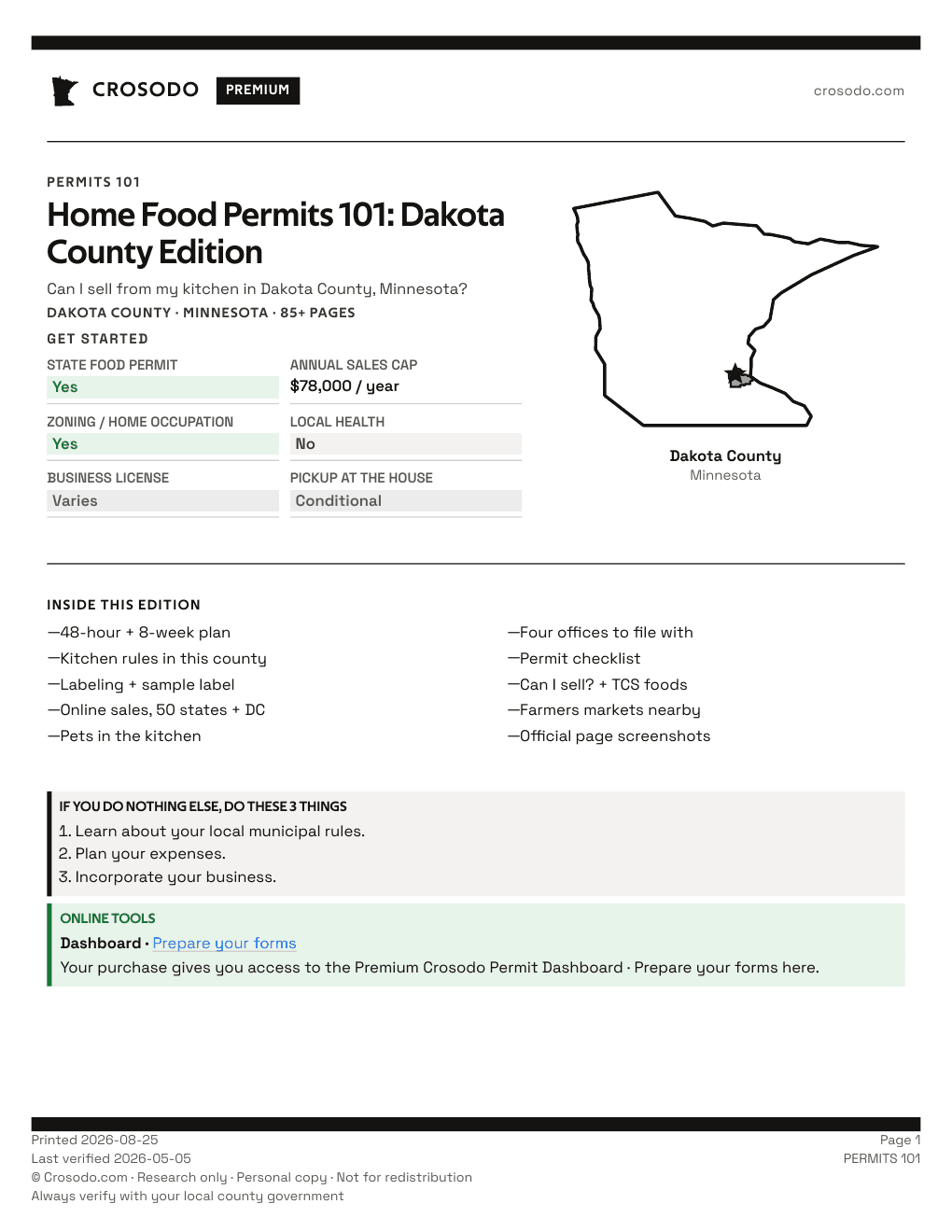 Permit Guide 101 cover for Dakota County