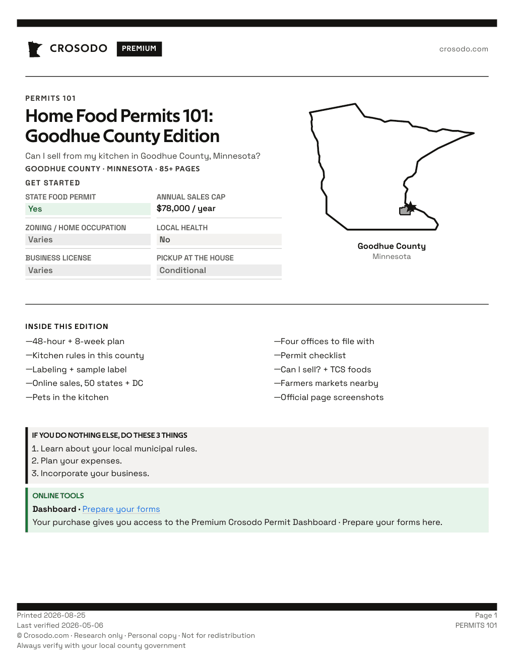 Permit Guide 101 cover for Goodhue County