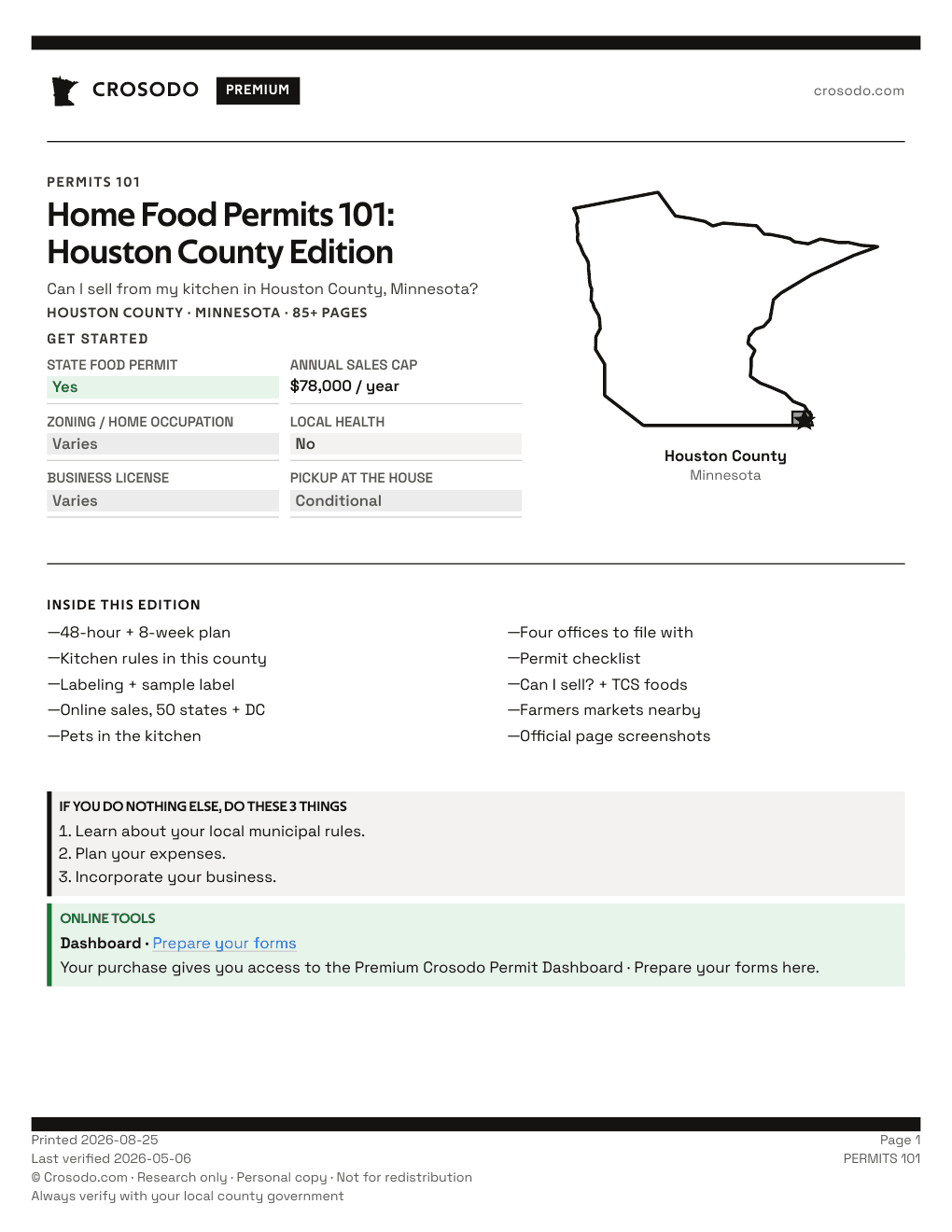 Permit Guide 101 cover for Houston County