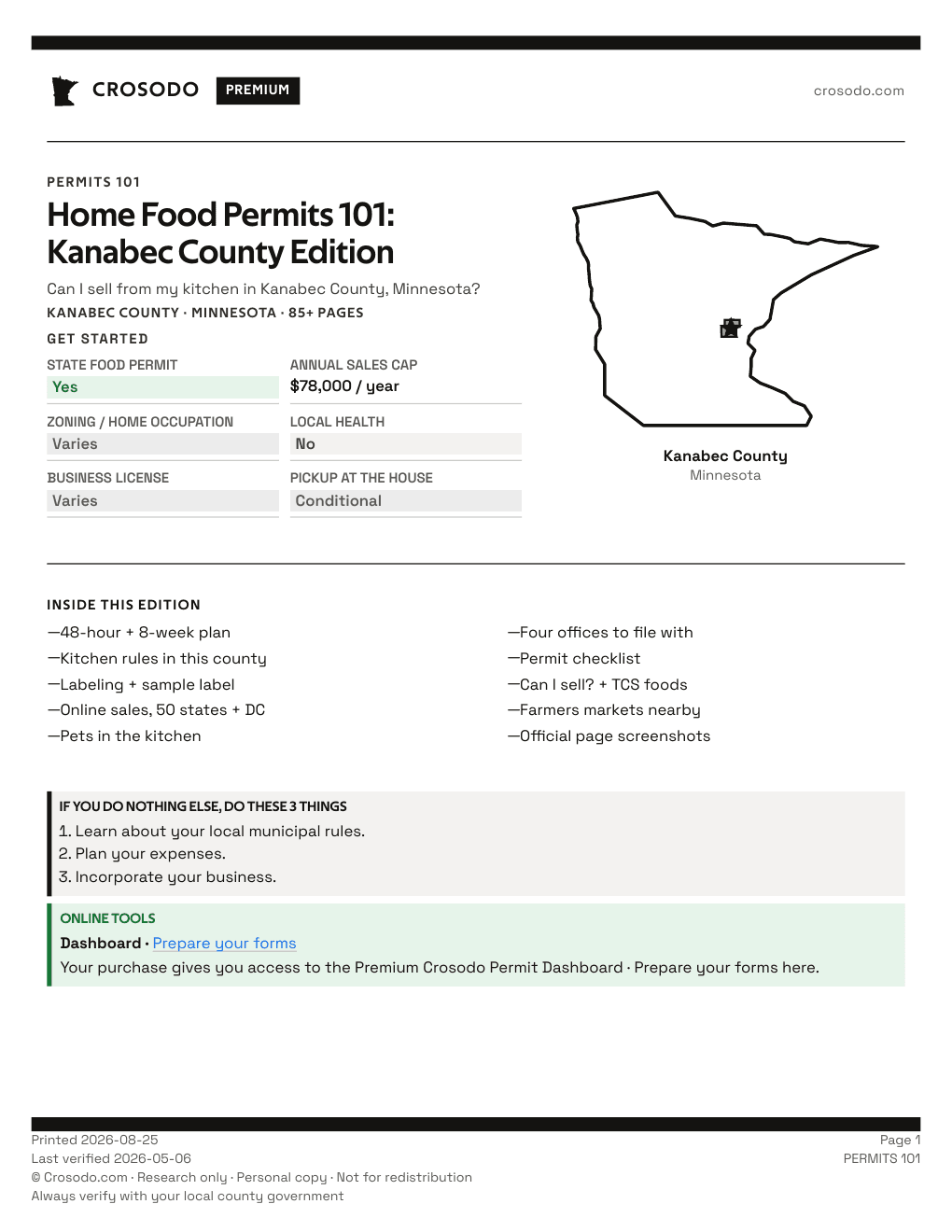 Permit Guide 101 cover for Kanabec County