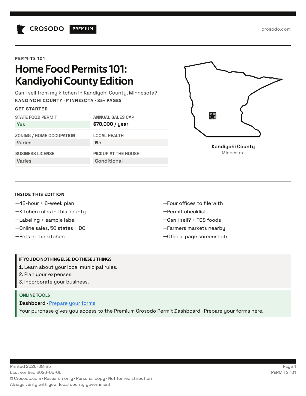 Permit Guide 101 cover for Kandiyohi County