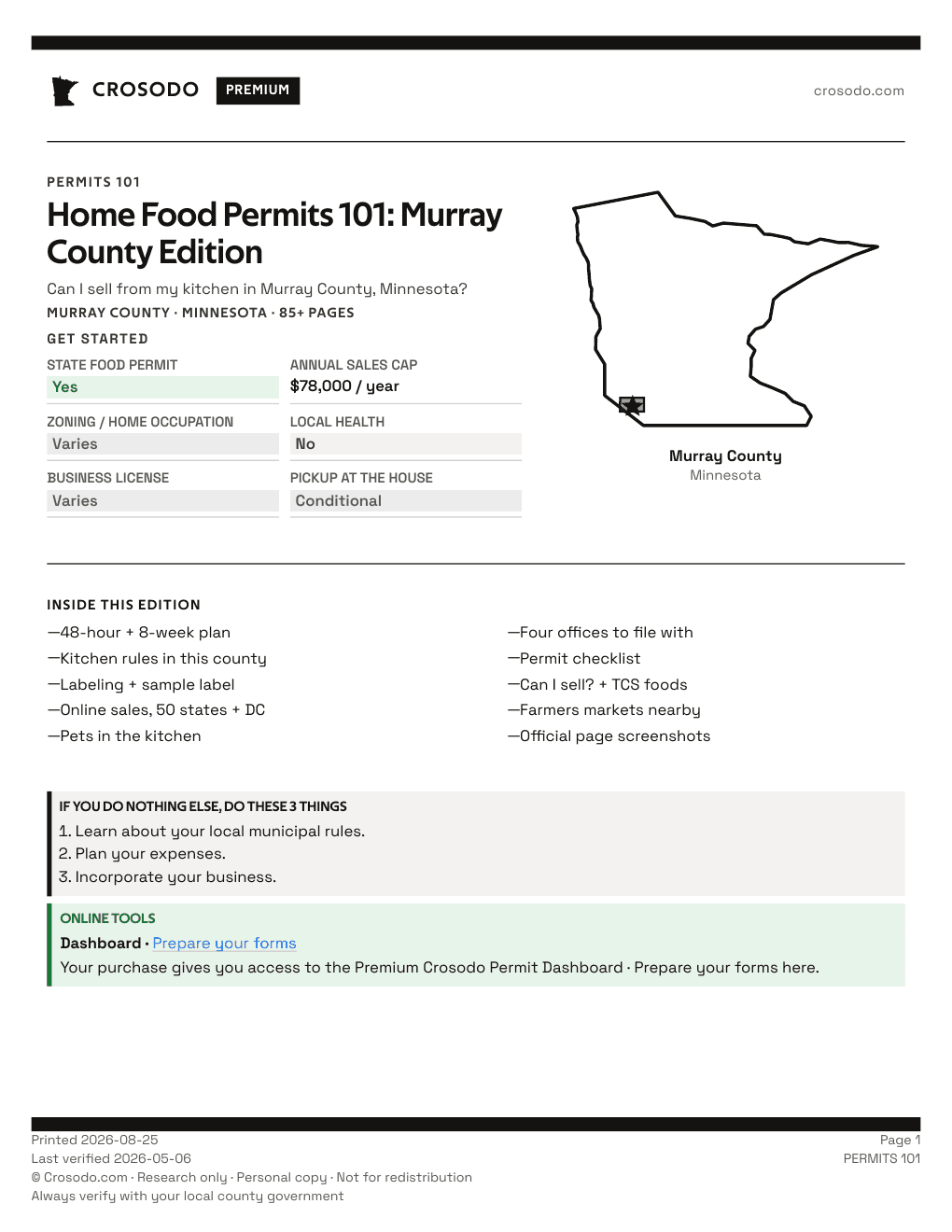 Permit Guide 101 cover for Murray County
