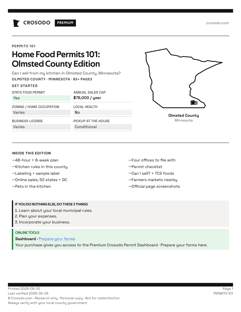 Permit Guide 101 cover for Olmsted County