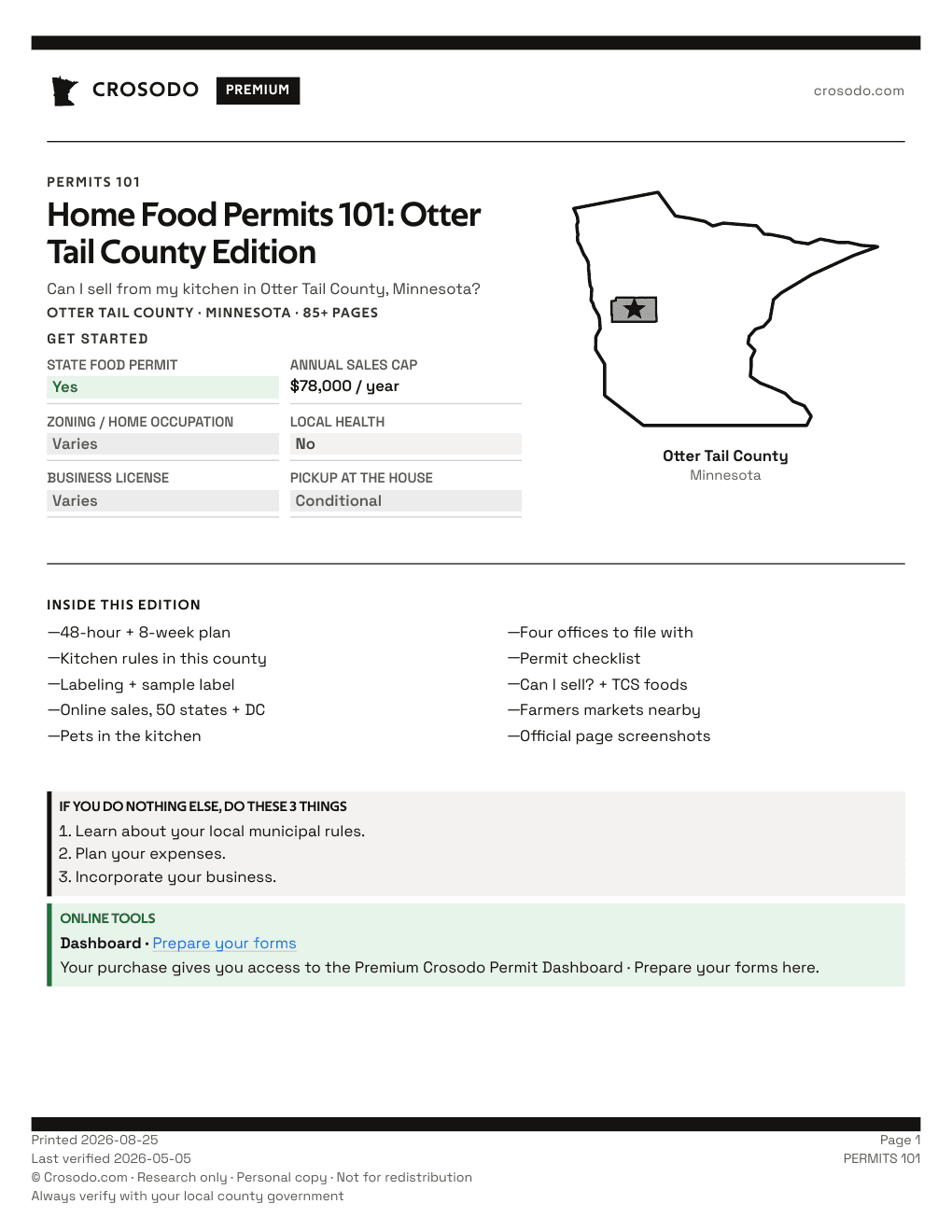 Permit Guide 101 cover for Otter Tail County
