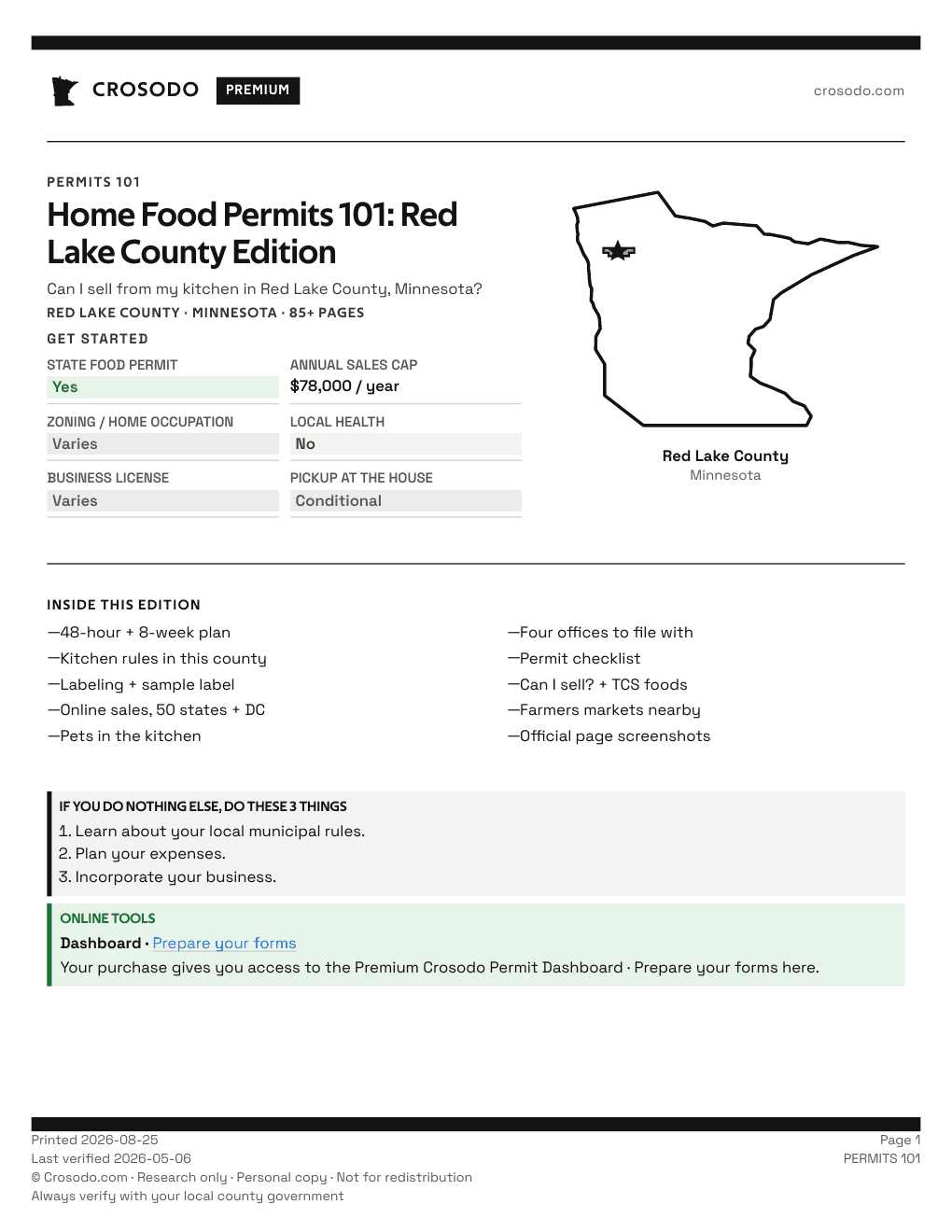 Permit Guide cover for Red Lake County