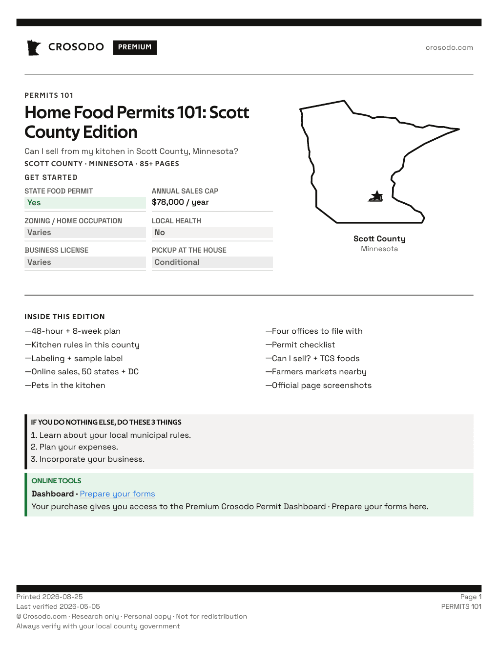 Permit Guide 101 cover for Scott County