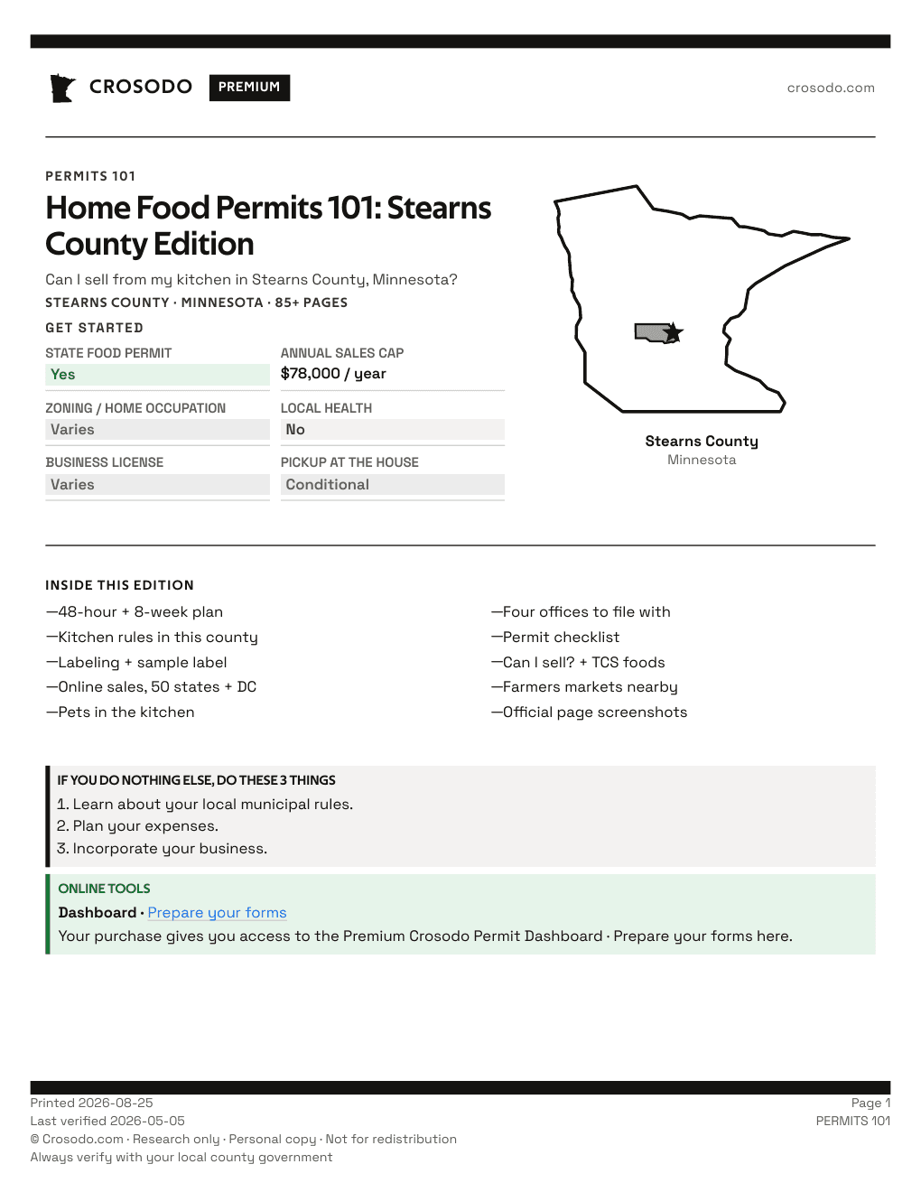 Permit Guide 101 cover for Stearns County