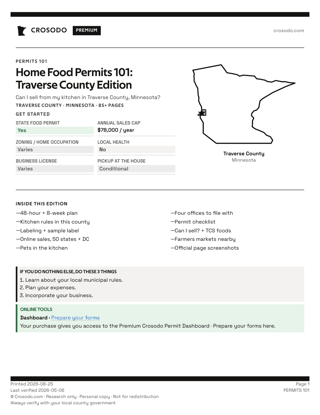 Permit Guide 101 cover for Traverse County