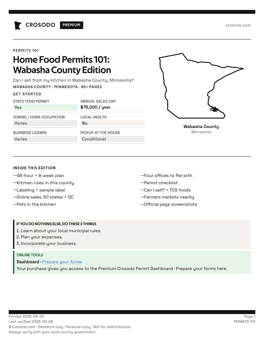 Permit Guide 101 cover for Wabasha County