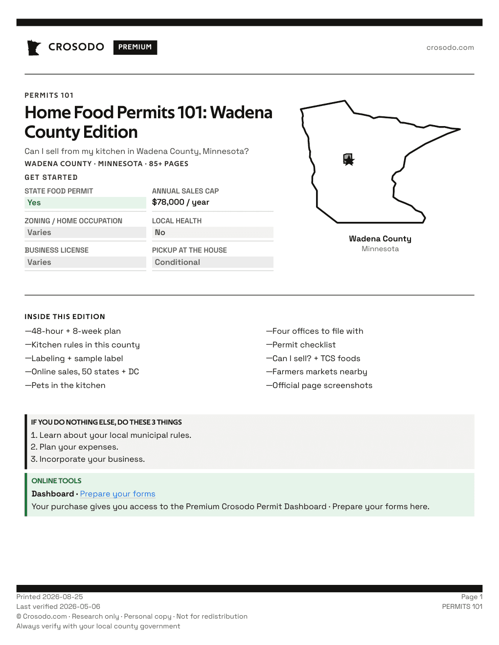 Permit Guide cover for Wadena County