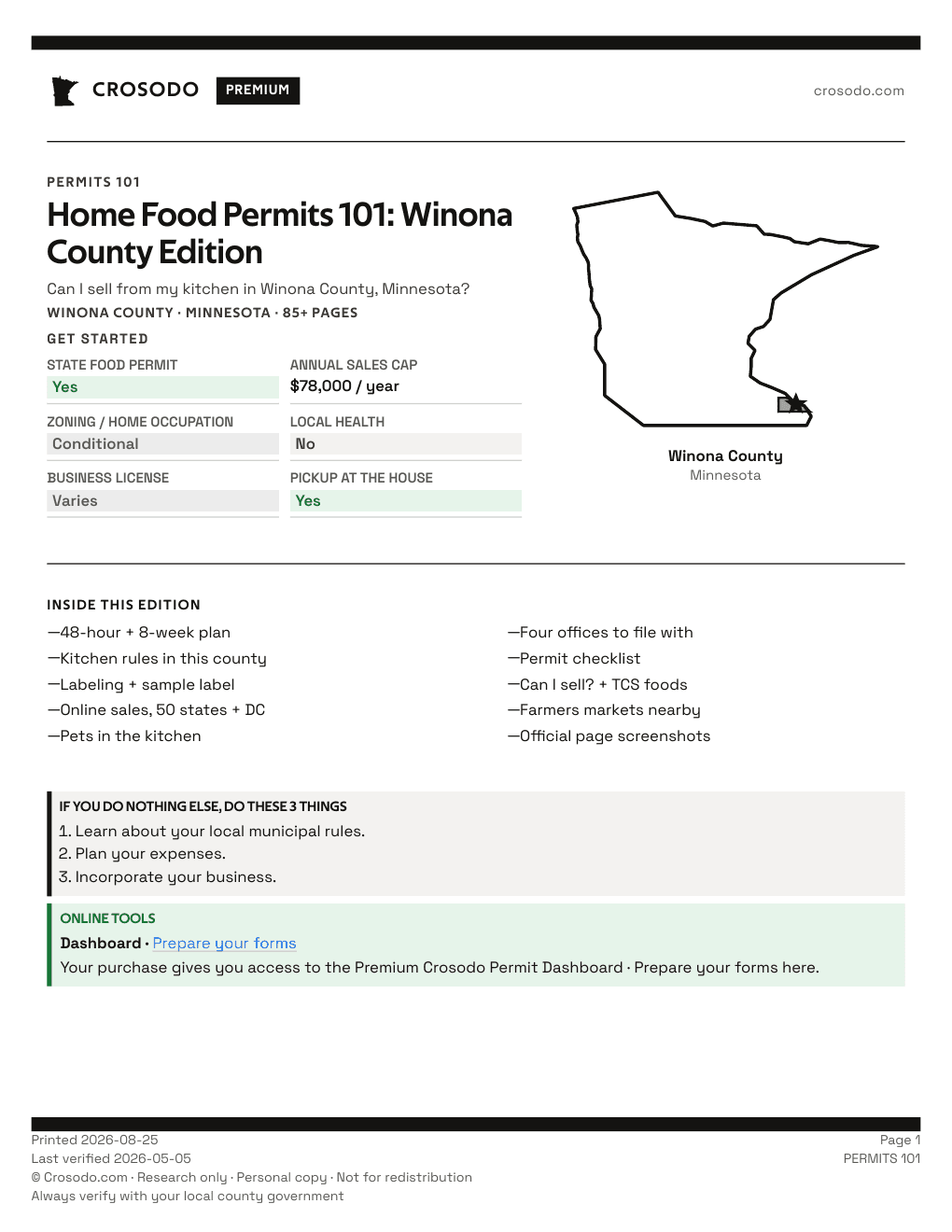 Permit Guide 101 cover for Winona County