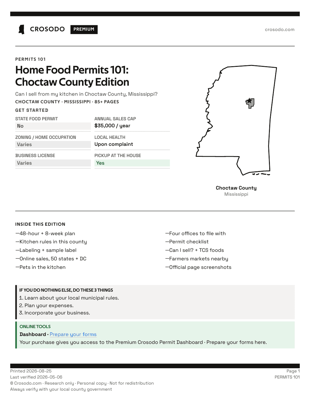 Permit Guide 101 cover for Choctaw County