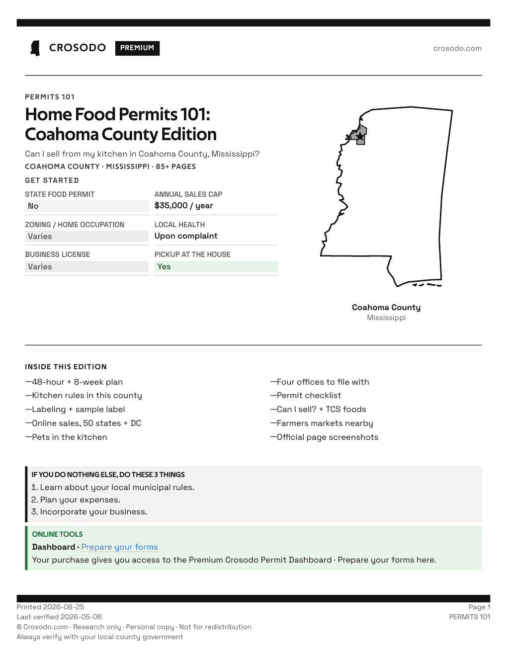 Permit Guide 101 cover for Coahoma County