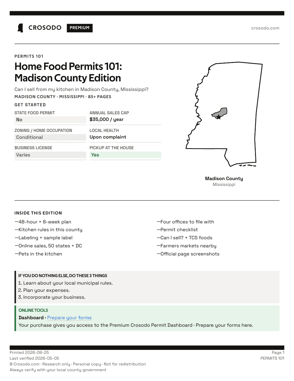 Permit Guide 101 cover for Madison County